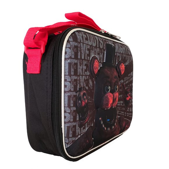 Five Nights at Freddy's Backpack and Lunch Bag Set Boys 3D FNAF Black Large 16" - Picture 5 of 6